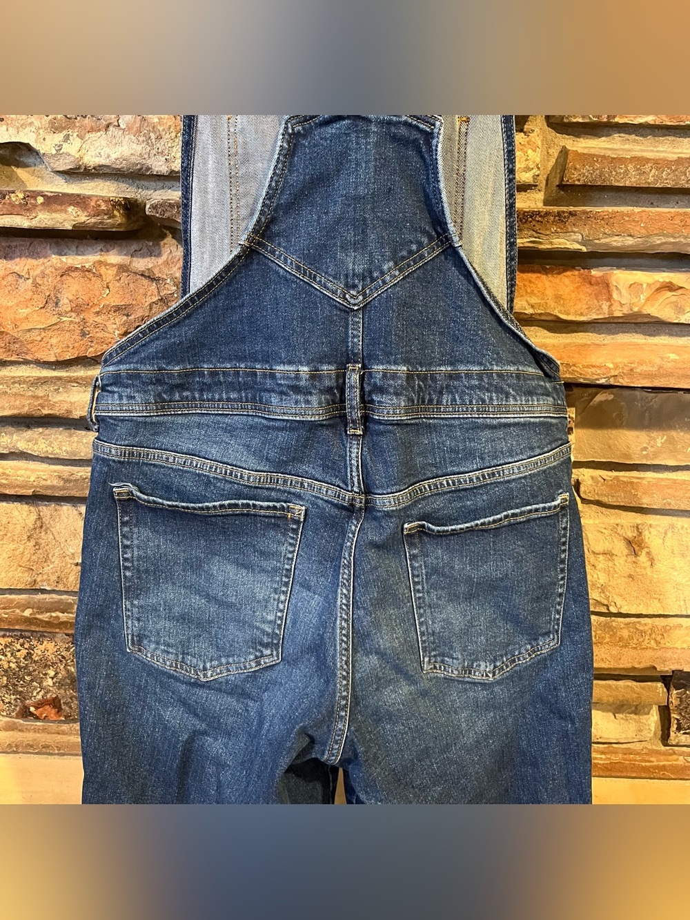 Old Navy Classic Denim Overalls in Medium Blue - Picture 6 of 8